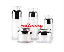 60pcs/lot High Quality 30ml 50ml 100ml Acrylic Cream bottle Empty Cosmetic Bottle Container Jar Lotion press