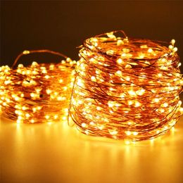 The Longest Fairy Lights 5M 10M 20M 30M 50M 100M 1000 LED Lights Decoration Garland Light Waterproof outdoor For Christmas+Plug Y201020