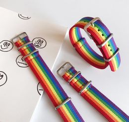 Love Is Love Thick Nylon Rainbow Lesbian Pride Gay Pride Woven Braided Rope Strand Friendship Couple Bracelet