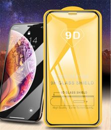 9D Full Cover Glue Tempered Glass For iPhone 6s 7s 8s Plus Xs Max XR 11 Pro Max 6.5 SE 2020 9D Curved Edge to Edge Screen Protector Film