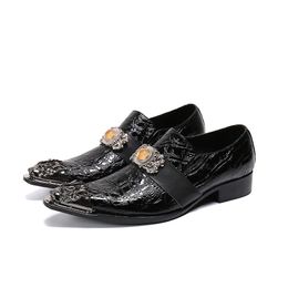 Luxury Formal Men's Leather Dress Shoes Designer's Handmade Men's Shoes Black Soft Leather Business Shoes Men Zapatos