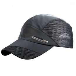 Casual Tennis Cap Good Quality Summer Breathable Mesh Baseball Sport Quick Drying Hats For Men Cool Guy Fashion Sports Cycling Caps & Masks