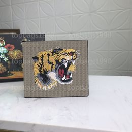 2022 bolsa de couro fox Designers mini animal carteira curta lona luxurys mulheres sacos de couro de alta qualidade letras clássicas bolsas caixa original tigre serpente honeybee gato lobo fox carteiras