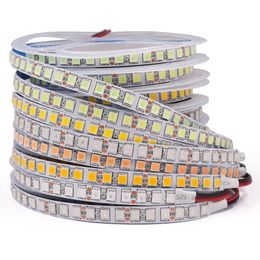 5m RGB LED Strip Light 12V 5050 5054 Blu flessibile Nastro a nastro LED 60/120 LED Rope Light Striscia impermeabile Banda a stripe Nastro di diodo per arredamento