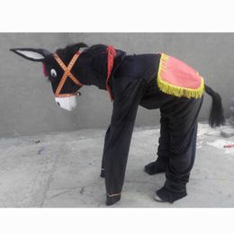 Custom Black Donkey Costume for Advertising for Party Cartoon Character Mascot Costumes Free Shipping Support Customization