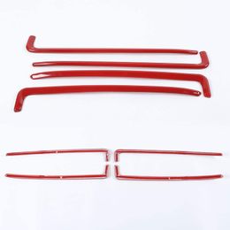 Red Car Front Mesh Grille Cover Dcoration Trim 4pcs For Dodge Charger 2015 UP Car Exterior Accessories282S