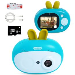 Beiens Kids Digital Camera Toys 8 Megapixeles Children Birthday Gift Toddler Educational Toy with SD Card for Kids Age 3-10 LJ201105