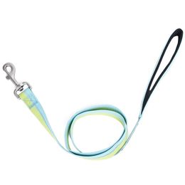 Bicolour Reflective Walking Training Pet Rope Soft Retractable Large Dog Leash Fit With Collar LJ201111