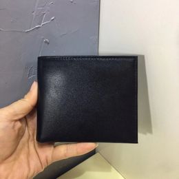 quality import genuine leather bifold short wallet real leather card holder coin purse boyfriend gift gift box black free ship