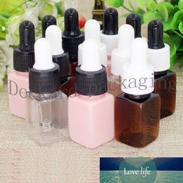 100pcs 10ML Serum Plastic Bottle,Spuare Cosmetic Packaging Sample Bottles, Perfume Packaging, 10ml Lotion plastic Dropper