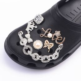Wholesale Chain croc charm Metal Resin Shoe Chains Sandal Decorations Charms for kids gifts