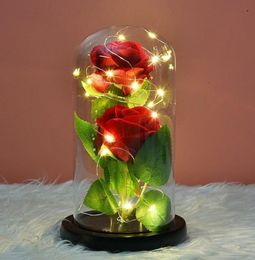 Eternal rose glass cover Christmas wedding gift creative gift on Valentine's Day