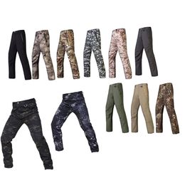 Outdoor Softshell Pants Sports Woodland Hunting Shooting Tactical Camo Pants Combat Clothing Camouflage Trousers NO05-204