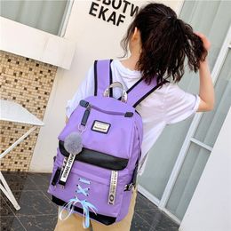 Large Green Backpacks Women School Backpack for Teenage Girls USB School Bag Canvas Middle Junior High College Student Bagpack LJ201029