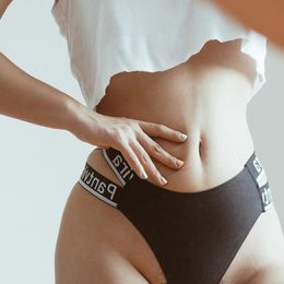 New Ins Sports Lady T-pants Fitness Sexy Women's Underpants Letter Belt Elastic Seamless Panties String Hip-lifting Briefs Thong