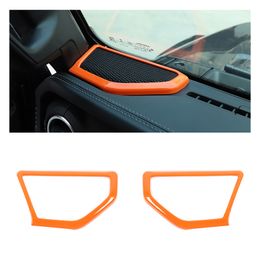 Orange ABS A Pillar Speaker Decoration Cover Trim for 2018-2020 Jeep Wrangler JL JT Interior Accessories252T