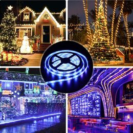 32.8ft LED Strip Lights, 5050 RGB LED Strip, Colour Changing 44-Key Remote, Waterproof LED Rope Lights for Home TV Party DIY Decoration