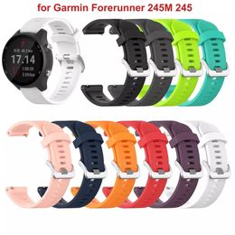 Sports Soft Silicone Replacement Watch Band Strap for Garmin Forerunner 245 245M 645 Smart watch Bracelet Wearable accessories