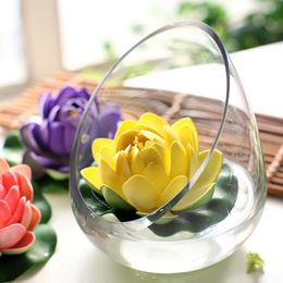 Artificial EVA Lotus Flower Fish Tank Garden Water Pool Decoration Craft Fake Flowers For Wedding Party Home Supplies