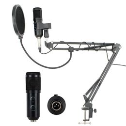 BM 900 Condenser USB Microphone Studio With Stand Tripod Pop Filter Mic For Computer Karaoke PC Adjustable volume BM 800