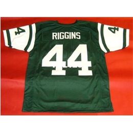 3740 CUSTOM #44 JOHN RIGGINS green College Jersey size s-4XL or custom any name or number jersey