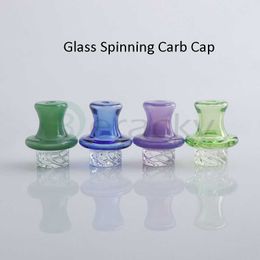 DHL!!! New Glass Spinning UFO Cap 25mmOD Glass Carb Cap Heady Carb Caps For Quartz Banger Nails Glass Water Pipes Dab Rigs Bongs
