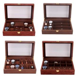 watch collection cases UK - Watch Boxes & Cases Grids Retro Wooden Display Case Durable Packaging Holder Jewelry Collection Storage Organizer Box Casket1