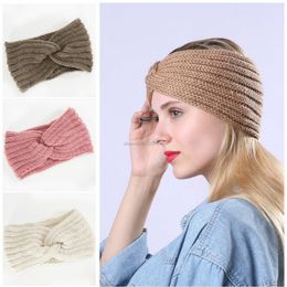 knit cross headbands Autumn Winter warm head band fashion women hair bands Wraps will and sandy