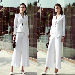 Women's Two Piece Pants CNY 2 Pieces Suit Formal Pant With Pocket Women Work Wear Office Lady Uniform Style Business Blazer Flare Trouser1