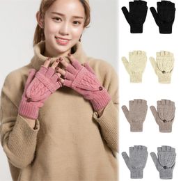 Luxury-Women's Winter Gloves Warm Lining - Cozy Cable Knit Thick Mittens Extra-warm Fleece Christmas