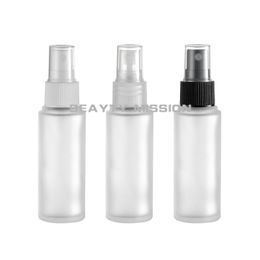 BEAUTY MISSION 30ml Empty Plastic Cap Style Frosted Semi Clear Glass Spray Perfume Bottle