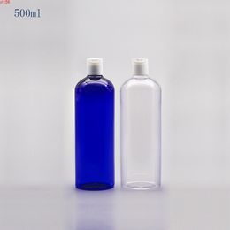 12pcs 500ml Empty Colored Plastic Cosmetics Lotion Bottle With Disc Screw Lid 500cc Shampoo PET Containers , Cosmetic Packaginggood product