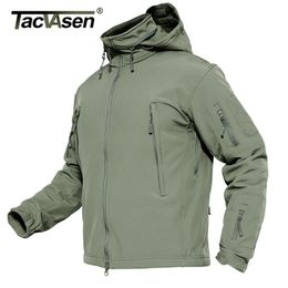 TACVASEN Winter Military Fleece Jacket Mens Soft shell Jacket Tactical Waterproof Army Jackets Coat Airsoft Clothing Windbreaker LJ201013