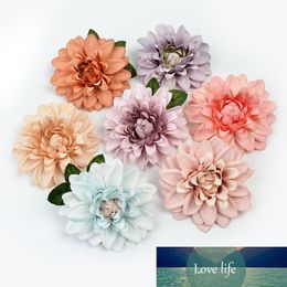 2pcs high quality 10CM silk dahlia artificial flower daisy flower head wedding home decoration DIY flower wall headdress brooch