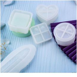 Epoxy Resin Feather Box Molds Sile Jewelry Box Molds With Heart Shape Storage Box Resin Art Supplies Jewelry Ma jlllqE