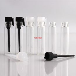 100 x 1ml 2ml Mini Clear Small Glass Test Tube Bottles Vials Sample Perfume Essential Oil Sub Travel Stopper Refillable Bottlespls order