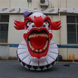 Giant Inflatable Evil With LED Strip Inflatables Clown With CE Blower For Nightclub or Halloween Decoration