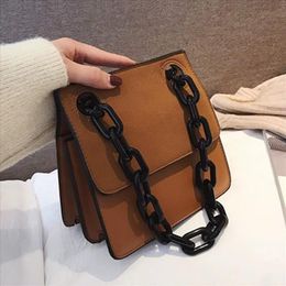 Hot Sale Casual Women Acrylic Handbags PU Leather Lattice Crossbody Bags For Women Small Flap Bolsa Brand Messenger Bags Girls