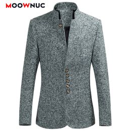 Blazers Men Hot Sale Autumn Chinese style Casual Suits Large Size Male Spring Fashion Suits High Quality Coat Brand MOOWNUC 6XL Y200107