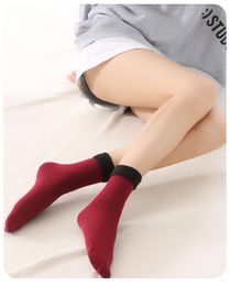 Wool cloth with soft nap socks winter adult warm middle tube snow ladies plus velvet thick socks winters floor stockings womens fashion to keep warms