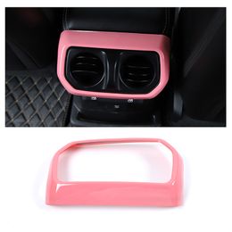 Car Rear Exhaust Vent Decorative Cover Pink For Jeep Wrangler JL JT 2018+ Auto Internal Accessories