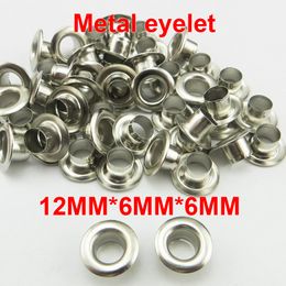 500PCS 12*6*6MM Silver METAL Button Sewing Decorative Clothes Accessory ROUND Shoes Bag Eyelet ME-025