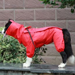 Pet Large Dog Raincoat Outdoor Waterproof Clothes Hooded Jumpsuit Cloak For Small Big Dogs Overalls Rain Coat Labrador 201030