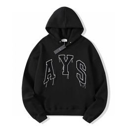 Men's Hoodies Exactly right details - askyurself autumn winter black tassel embroidery ays large letter Hoodie
