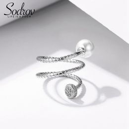 Sodrov Wedding Jewelry Pearls Ring 925 Sterling Silver Engagement For Women Round Bands Fine Accessories Y200321