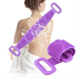 Magic Silicone Brushes Bath Towels Rubbing Back Mud Peeling Body Massage Shower Extended Scrubber Skin Clean Shower Brushes IIA901