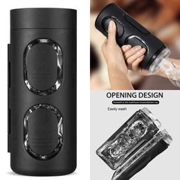 Nxy Automatic Aircraft Cup Easy for Man to Clean Masturbation Opening Design with Vacuum Suction Button Realistic Vagina Sex 0114