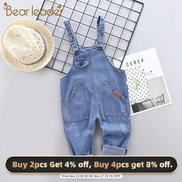 Bear Leader Summer Children Kids Little Girls Denim Overalls Boys Jeans Cotton Denim Baby Girl Jumpsuit Casual Loose Overalls 201128