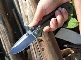 Top Quality AD-15 Survival Tactical Folding Knife S35VN Satin Drop Point Blade G10 + T6061 Handle Knives