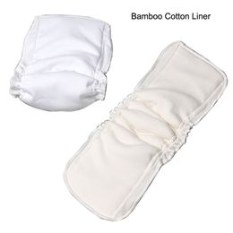 50pcs A Lot Diaper Insert Bamboo Cotton Gusset Inserts Waterproof PUL Cotton Bamboo Absorbents Liners For Pocket Diapers Night 201117